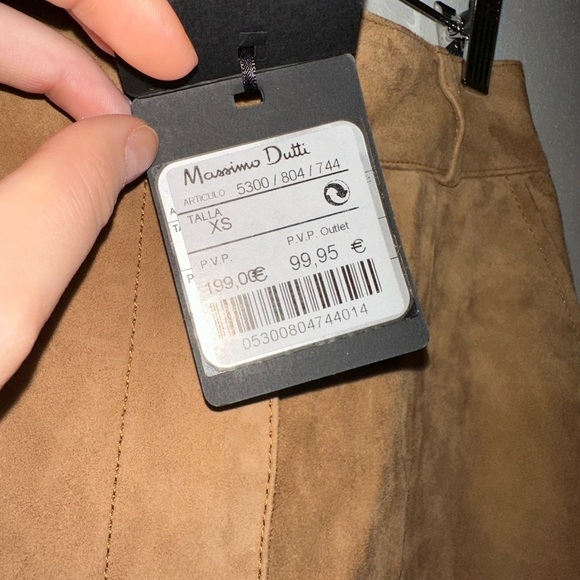 MASSIMO DUTTI Suede Leather Culottes - Picture 7 of 10